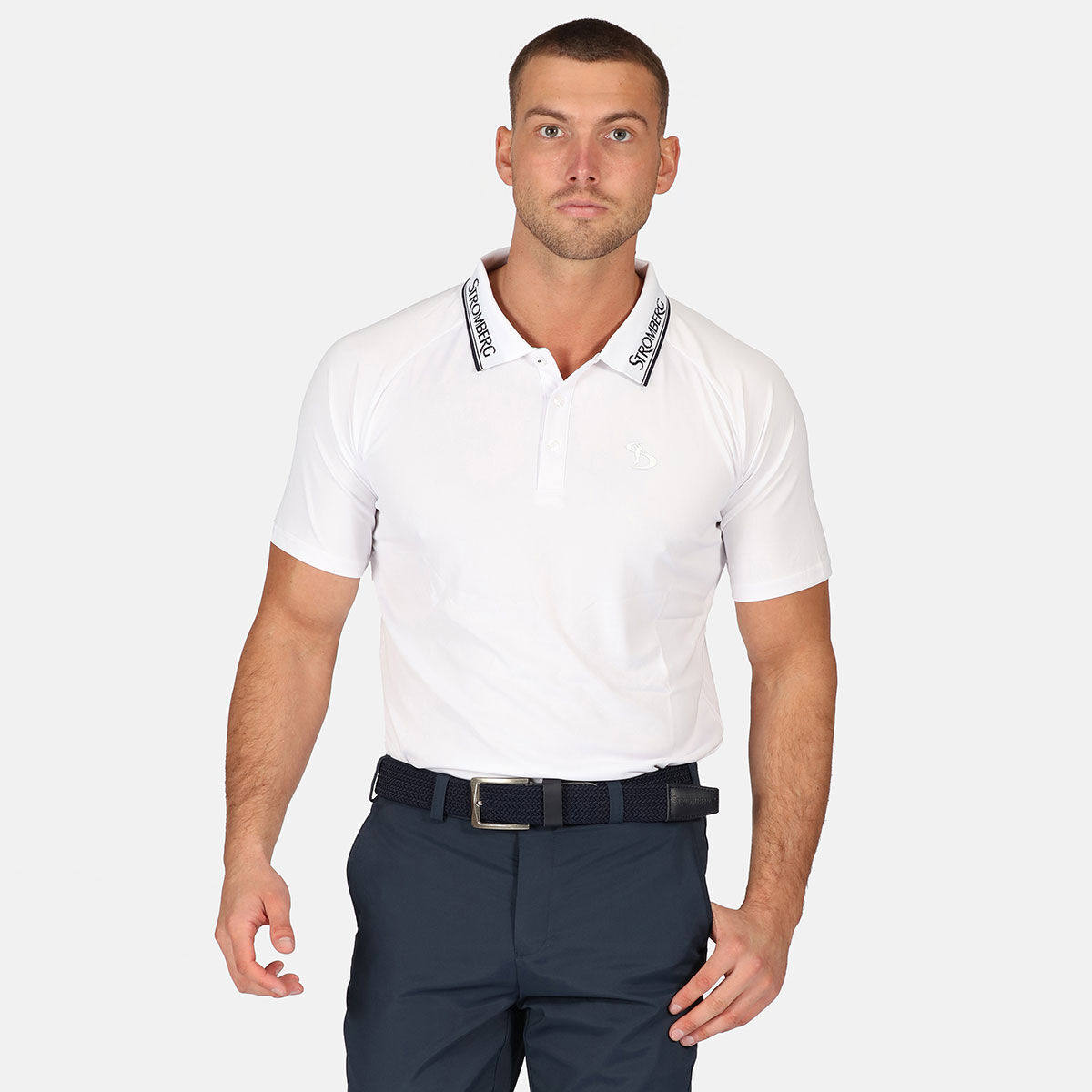 Stromberg Men's Flier Collar Golf Polo Shirt, Mens, White, Large | American Golf von Stromberg
