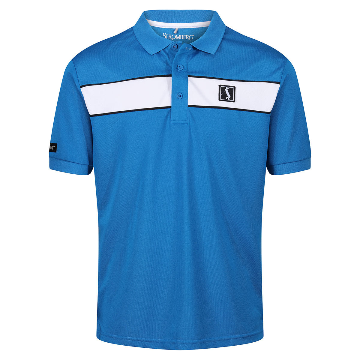 Stromberg Men's Lee Sharpe Gilbert Golf Polo Shirt, Mens, Blue/white, Small | American Golf von Stromberg