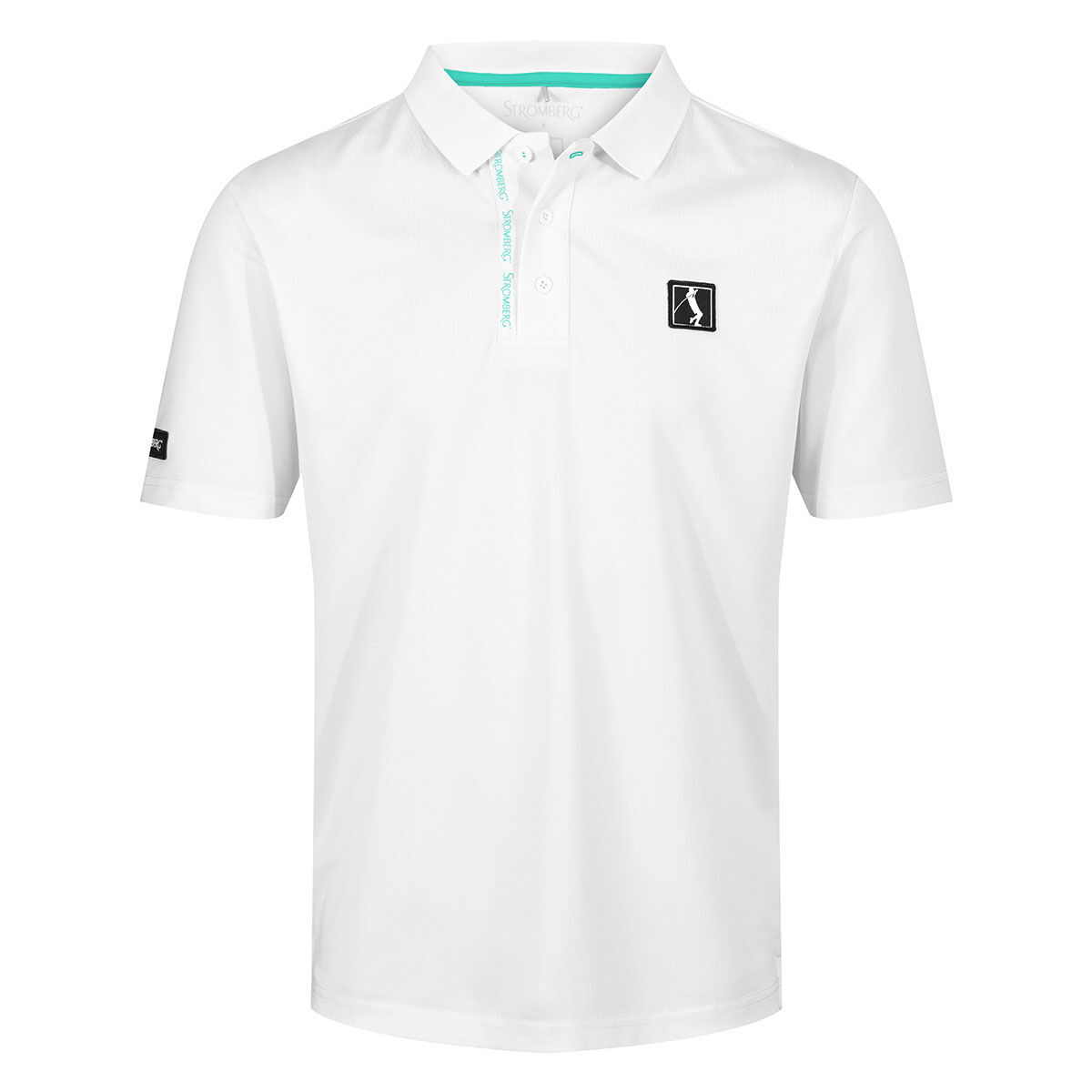 Stromberg Men's Lee Sharpe Placket Golf Polo Shirt, Mens, White, Small | American Golf von Stromberg