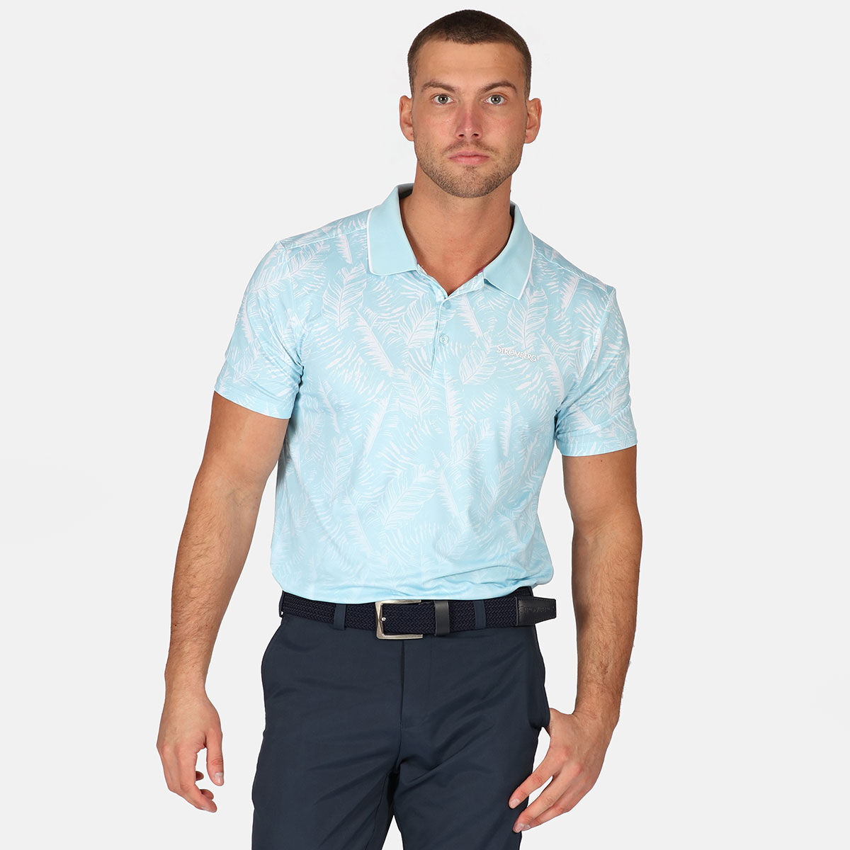 Stromberg Men's Manaslu Print Golf Polo Shirt, Mens, Light blue/white, Xl | American Golf von Stromberg