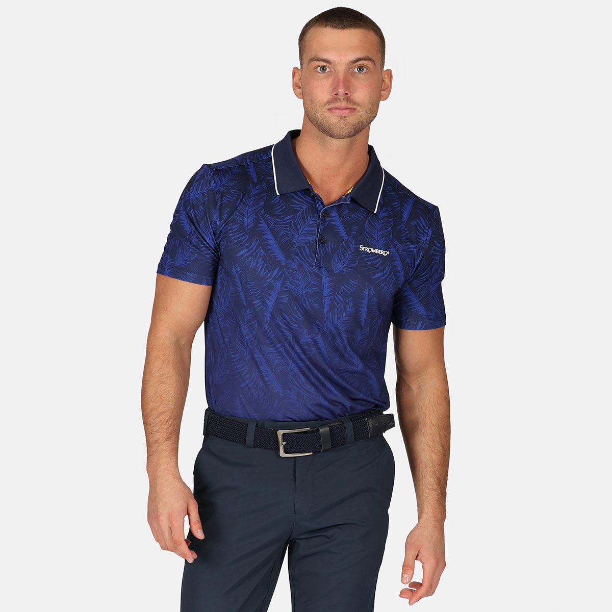Stromberg Men's Manaslu Print Golf Polo Shirt, Mens, Navy/blue, Large | American Golf von Stromberg