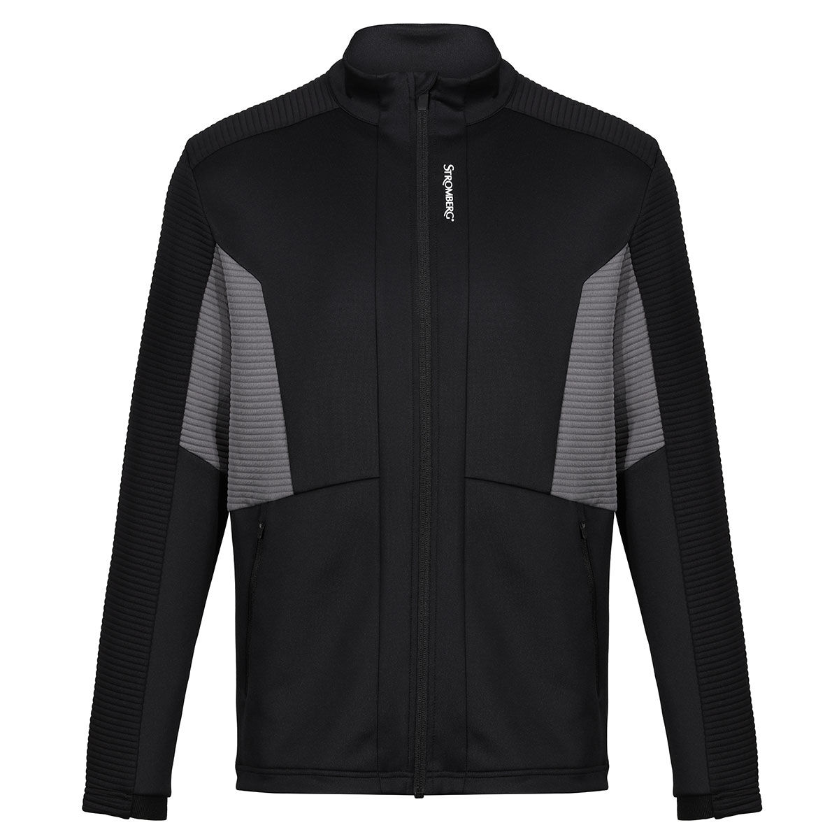 Stromberg Men's Scratch Quilted Full Zip Golf Midlayer, Mens, Black/charcoal, Small | American Golf von Stromberg