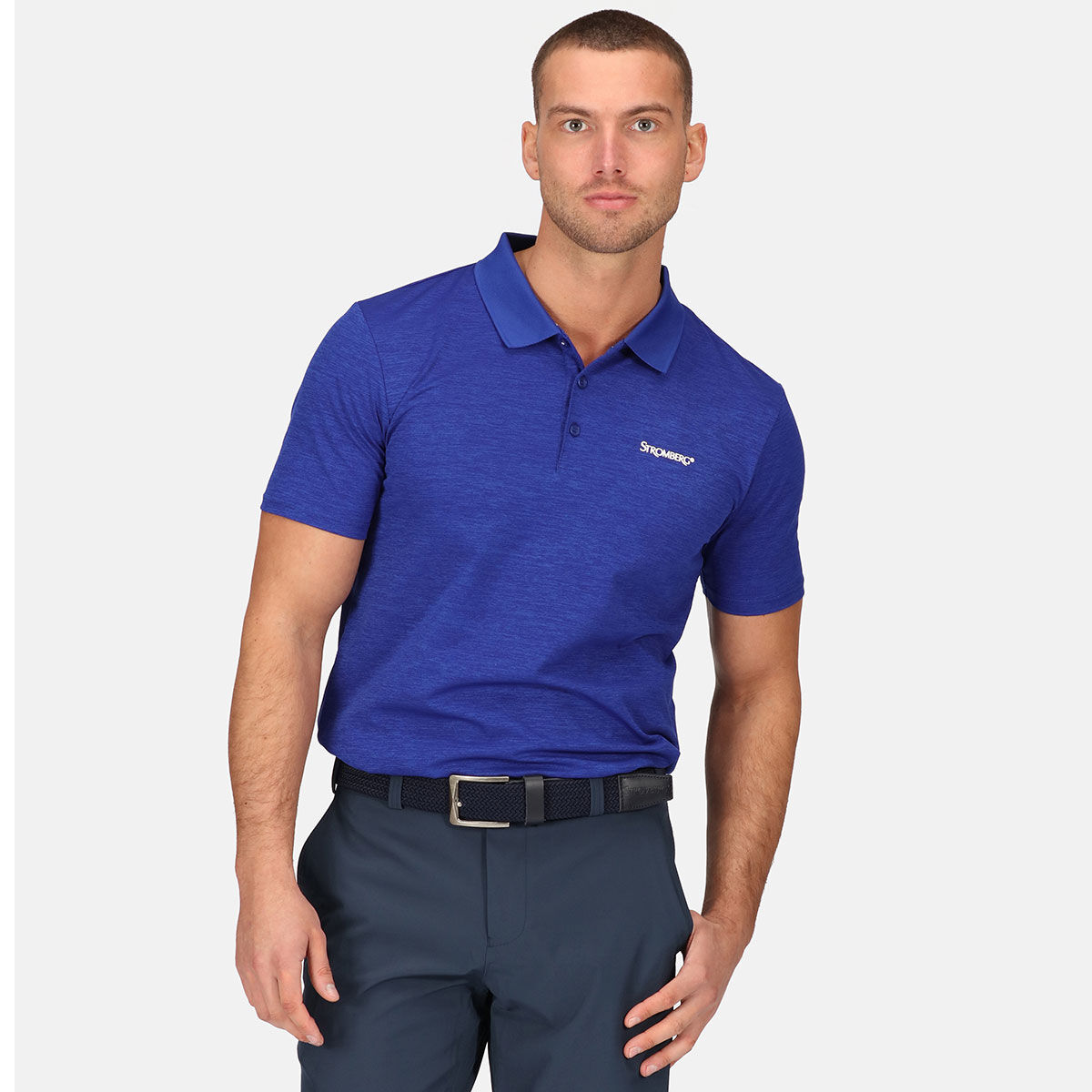 Stromberg Men's Tempo Marl Golf Polo Shirt, Mens, Blue, Small | American Golf von Stromberg