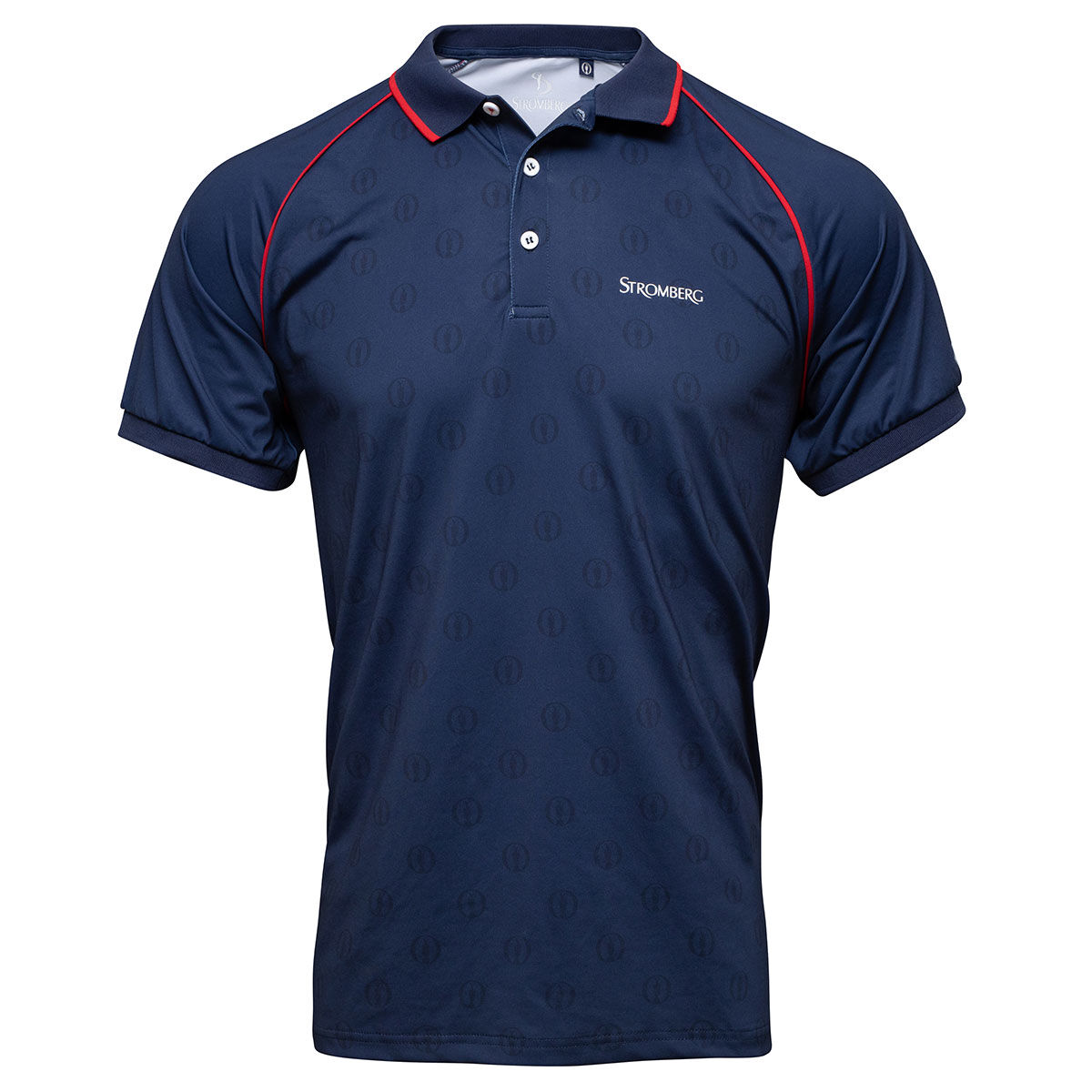 Stromberg Mens Dark Blue Comfortable The Open Curtis Golf Polo Shirt, Size: Medium | American Golf von Stromberg