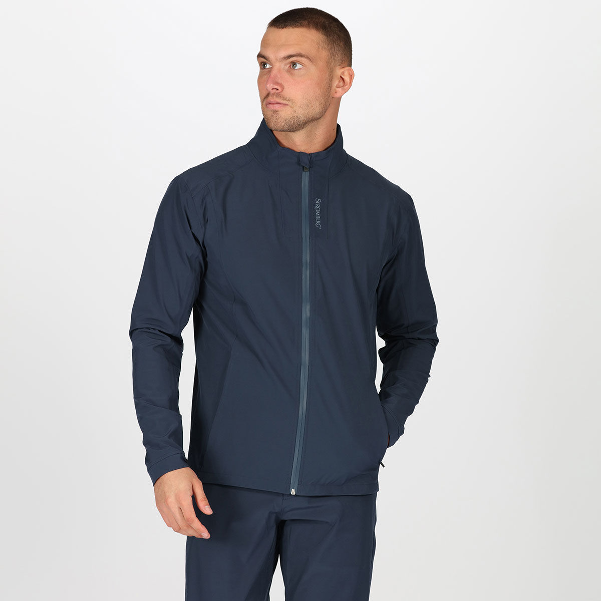 Stromberg Navy Blue Lightweight Weather Tech Waterproof Golf Jacket, Size: Small | American Golf - Father's Day Gift von Stromberg