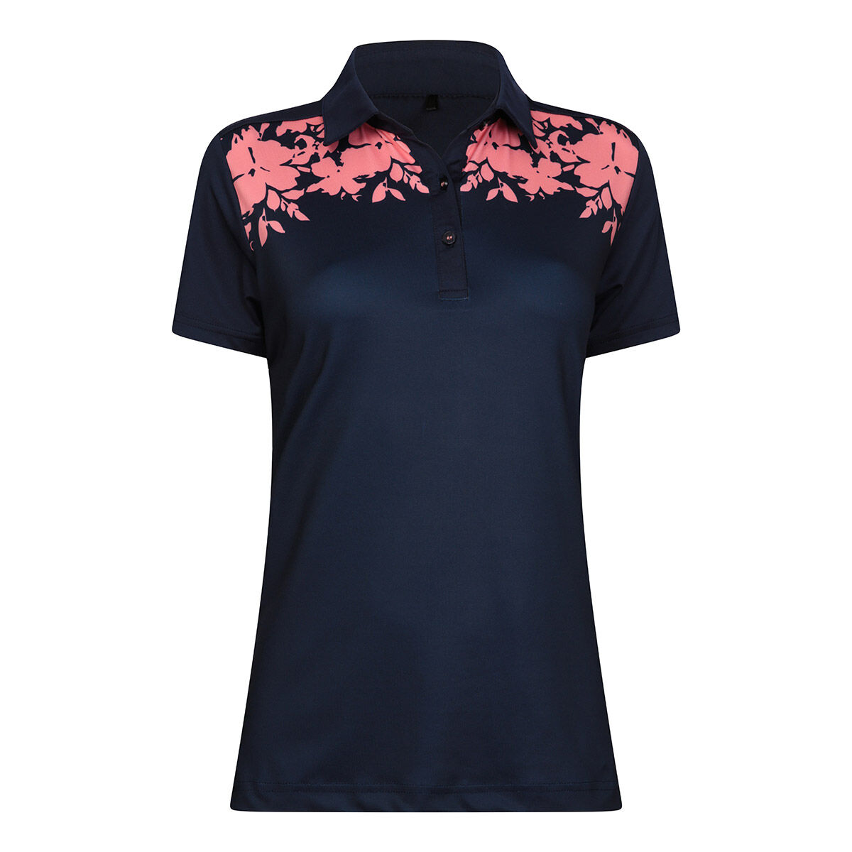 Stromberg Womens Dakota Print Stretch Golf Polo Shirt, Female, Peacoat/desert flower, 8 | American Golf von Stromberg