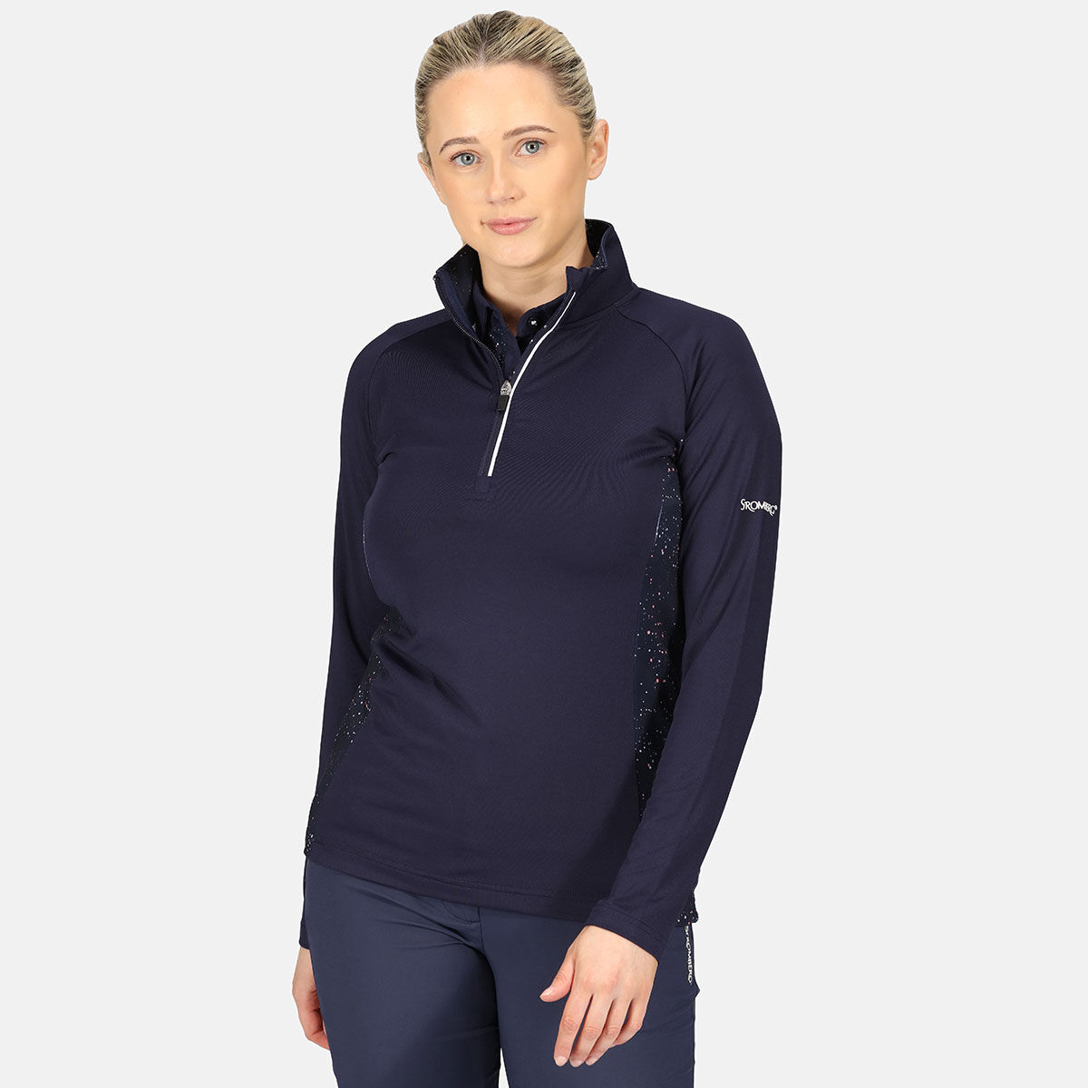 Stromberg Womens Splatter Golf Mid Layer, Female, Navy, 12 | American Golf von Stromberg