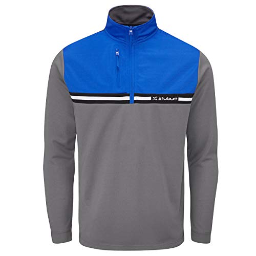 Stuburt Golf Herren Flitton Half Zip Thermal Midlayer Sweater - Mid Grau - M von Stuburt