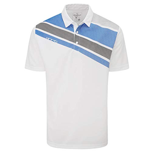 Stuburt Golf Herren Holt atmungsaktiv Feuchtigkeit Golf-Polo-Hemd - Weiß - L von Stuburt