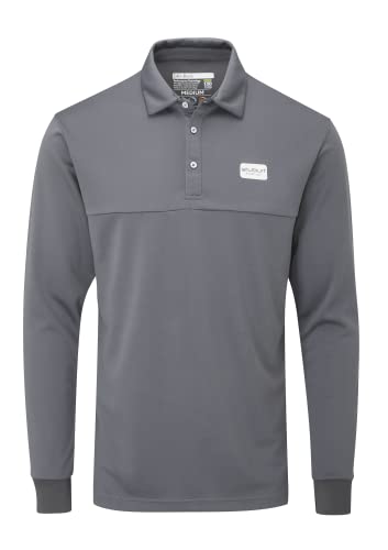 Stuburt Golf - Sport Tech Long Sleeve Polo Golf Shirt - Slate Grey - Medium von Stuburt
