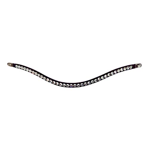 Stübben Magic Tack Bling Long Curved Single Row Brow Band One Size Crystal von Stübben
