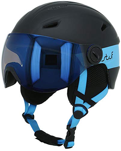 Sport 2000 Visor JR. 2 Boy Helm,schwarz-blau - 49-50 von STUF