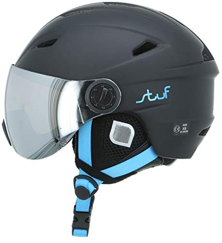 Stuf Visor JR. Helm Größe 49 Schwarz (schwarz-blau) von Stuf