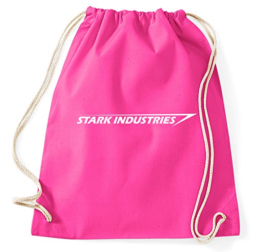 Styletex23 Stark Industries Logo Turnbeutel Sportbeutel, pink von Styletex23