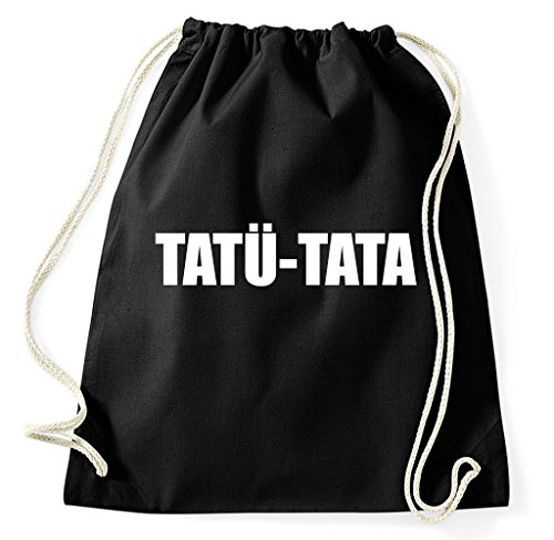 Styletex23 Tatü Tata Turnbeutel Sportbeutel, schwarz von Styletex23
