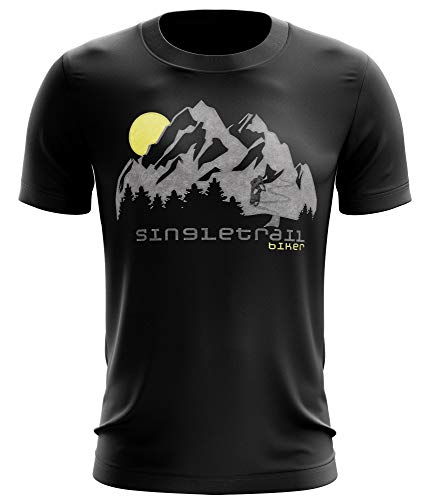 Stylotex Fitness T-Shirt Herren Sport Shirt Single Trail Gym Tshirts für Performance beim Training | Männer Kurzarm | Funktionelle Sport Bekleidung, Farbe:schwarz, Größe:XXL von Stylotex