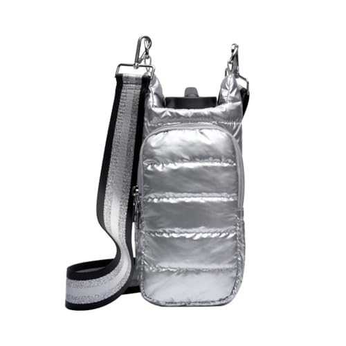 Stytpwra Tasche für Flasche, Umhängetasche, mit Gurt und Taschen für Frauen, Wandern, Camping, grau, 0 von Stytpwra