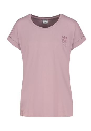 Sublevel Damen T-Shirt Jerseyshirt LSL-523 einfarbiges Kurzarmshirt Rundhals Middle Rose L von Sublevel