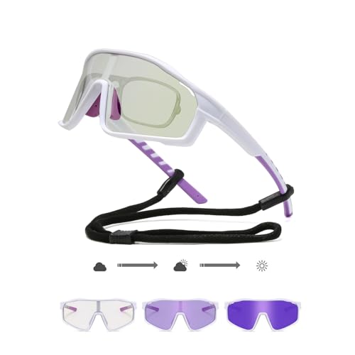 Suertree Fahrradbrille Selbsttönend Herren Photochromatische Sport Sonnenbrille mit Kurzsichtige Rahmen Sportbrille UV400 Rennrad Brille Schnelle Radfahren für Radsport,Laufen,Outdoor-Aktivitäten von Suertree