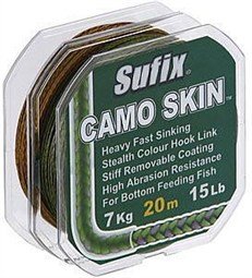 Sufix Camo Skin Green 10lb 20m sinkendes Karpfen Vorfach von Sufix