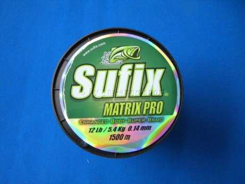 Sufix Matrix Pro 0,14mm 5,4Kg 1500m Green Geflochtene Schnur von Sufix