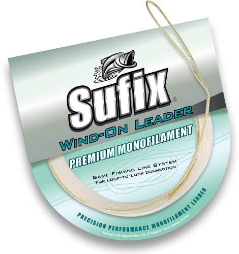 Sufix Unisex-Erwachsene Wind-On Leader 100 lb Clear Monofilament Vorfach zum Aufziehen, 45,4 kg, transparent, farblos, 100 Pound von Sufix