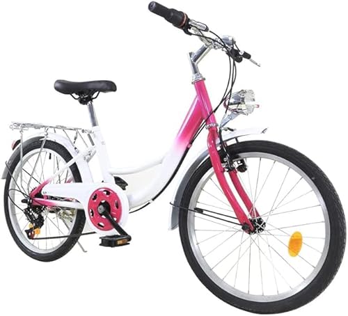 SuhoFutus Kinderfahrrad 20'' 6-Gang, Kinder Fahrrad Jungen Mädchen Mountainbikes Rosa Citybike mit 6 Schwungräder, für Menschen mit Einer Höhe von 57-64 Zoll von SuhoFutus