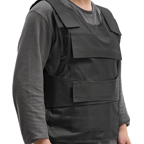 SuhoFutus Schusssichere Weste, Bulletproof Vest, Schutzweste Schusssicher, Körperschutzweste Geeignet für Menschen die 143-264.5 Pfund Wiegen, Weste Verstellbare (53-58cm), für Taktische Ausbildung von SuhoFutus