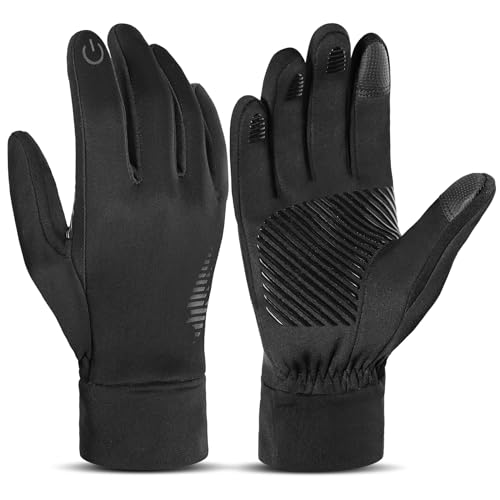 Sukeen Winterhandschuhe Herren Fahrrad Winterhandschuhe Wasserdicht Thermo Touchscreen Handschuhe Damen Winterhandschuhe Sport Winterhandschuhe Damen Fahrradhandschuhe Schwarze von Sukeen