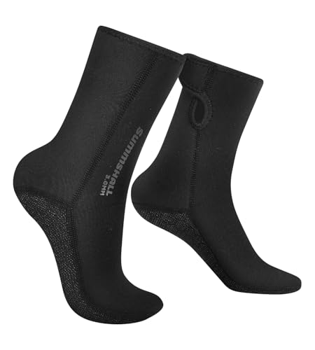 Summshall Neoprensocken, 3MM Neopren Socken Damen Herren Wattsocken Neoprenschuhe Beachvolleyball Socken für Wassersport von Summshall