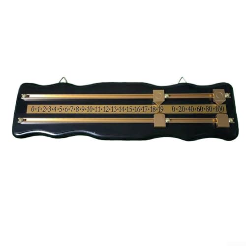 Mitteldichte Faserplatte Billardspiel Scorer mit Double Track Slide Scoring System, keine Batterie erforderlich für Score-Aufnahme (schwarz) von Sumsoctober