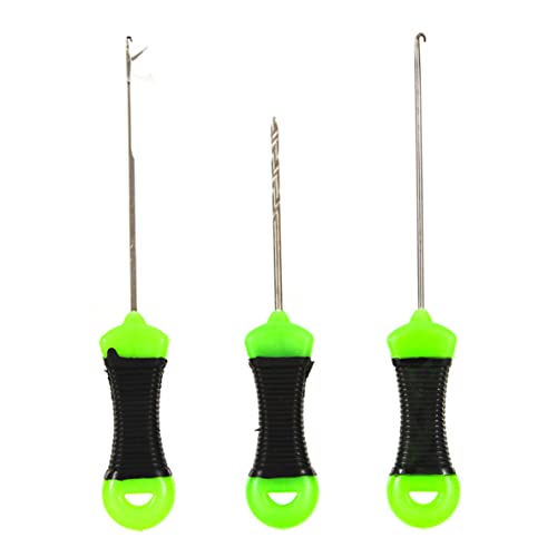 3 Stück Ködernadel Outdoor Angelzubehör Rig Tool Kompatibel mit Boilies und Rigs Karpfenangeln Angelzubehör Angelköder Nadel Karpfen Angeln Spleißnadel von SunaOmni