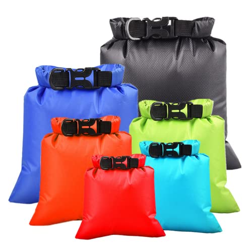 Dry Bags for Backpacking Dry Bags Waterproof Set Dry Bags Waterproof Camping Bag Waterproof Dry Bag Set Colorful Lightweight Canoe Bag Boat Dry Bag Waterproof Dry Sack for Outdoor Hiking Camping 6pcs von SunaOmni