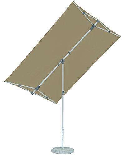 Suncomfort by Glatz Sonnenschirm Flex Roof, off grey, 210 x 150 cm rechteckig, Gestell Aluminium, Bespannung Polyester, 5.3 kg von Schneider