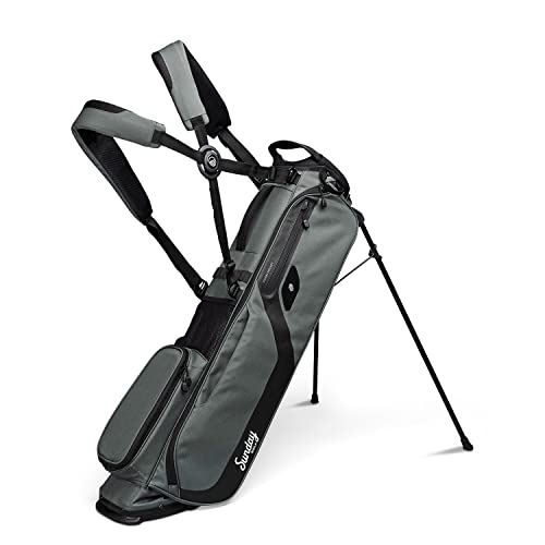 Sunday Golf EL Camino Golftasche von - Leichte Standtasche mit doppeltem Gurt - Einfach zu tragen - Passend für einen kompletten Schlägersatz. Perfekt für Wanderer, Golfwagen (Mitternachtsgrün) von Sunday Golf