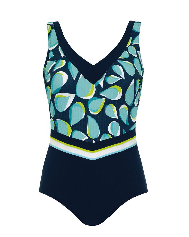 Sunflair Badeanzug Beach Basic Blue & Turquoise Badeanzug mit Halbcorsage und Softcups von Sunflair
