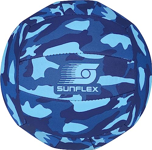 Sunflex® Jerseyprene Zubehör Beach- und Funball Camo Blue Größe 5 | Volleyball weich und leicht für den Strand und das Wasser | Spielball extrem robust und für Jede Altersgruppe von Sunflex