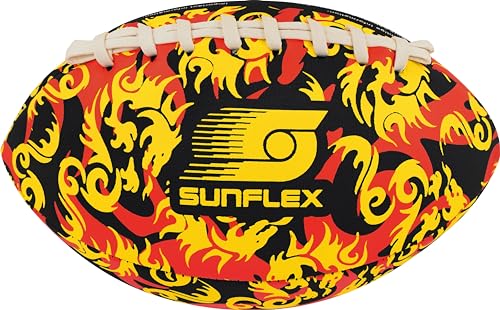 Sunflex® Neopren American Football Flames Dragon | sehr griffig | Wurfei ideal Werfen und Fangen | Ball weich und leicht für Strand und Garten| extrem robust und für Jede Altersgruppe von Sunflex