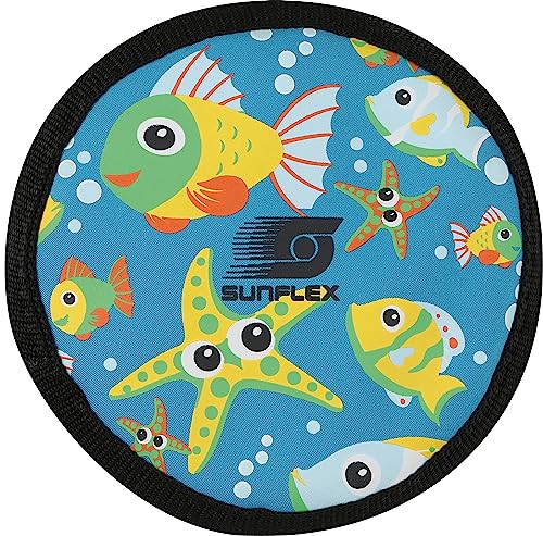 Sunflex® Youngster Uranus Wurfscheibe Seaworld | Flugscheibe für Kinder im modernen Fisch-Design | Kindgerecht aus hochwertigem & rutschfestem & weichem Neopren von Sunflex