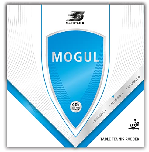 Sunflex Mogul Tischtennis-Belag | professioneller Allround Belag | ITTF zugelassen | hohe Kontrolle | für Einsteiger | 1,5mm Schwamm | schwarz von Sunflex