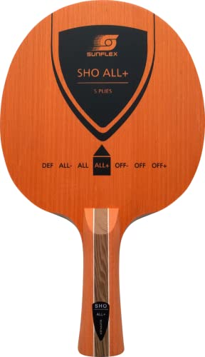 Sunflex SHO All+ Tischtennis-Holz | professionelles Allround Holz | 5 Furniere | tolle Balance zwischen Tempo und Kontrolle | anatomischer Griff von Sunflex