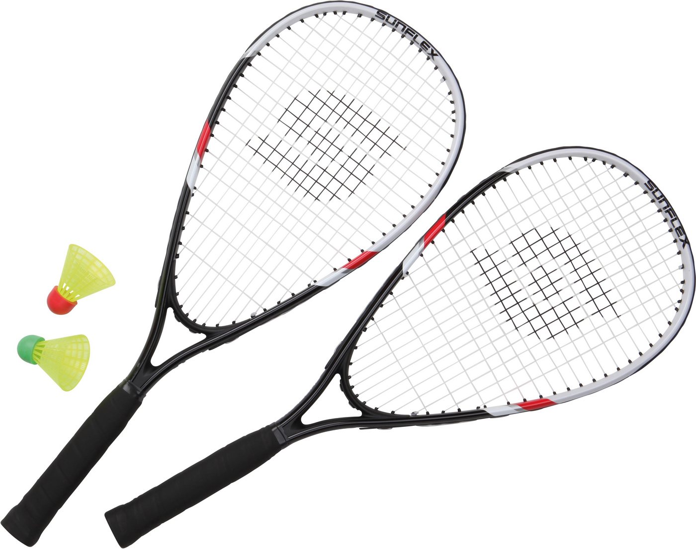 Sunflex Speed-Badmintonschläger Speed Badminton Sonic, (Set, 5-tlg., mit Bällen, mit Schlägerhülle, mit Tasche) von Sunflex