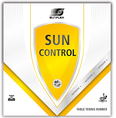 Sunflex Sun Control Tischtennis-Belag | professioneller Allround Belag | ITTF zugelassen | maximale Rotation und Kontrolle | 1,8mm Schwamm | rot von Sunflex