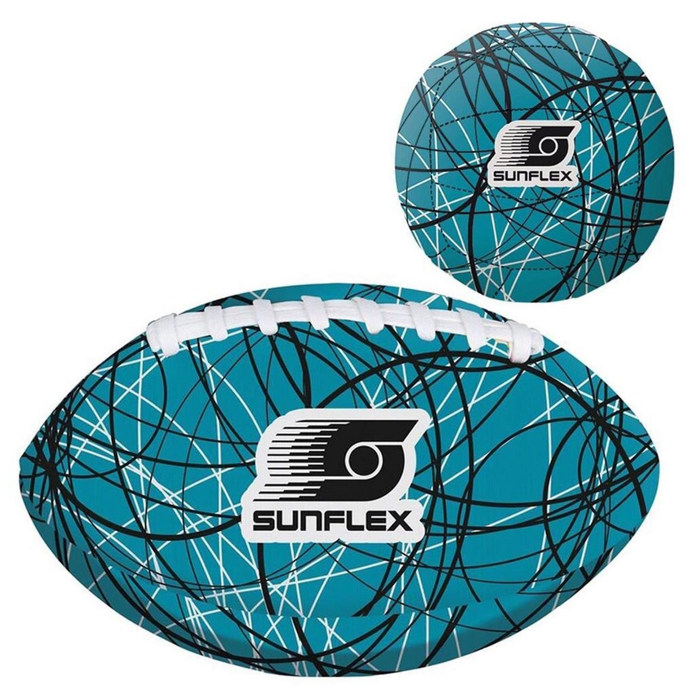 Sunflex Beachball Set Größe 3 + Football Neoremix Circle von Sunflex