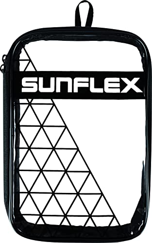 Sunflex Tischtennishülle Double | Aufbewahrungstasche für 2 Tischtennisschläger, 3 Bälle | stabiles + Robustes Case in schwarz | Schutz bei Transport von Sunflex