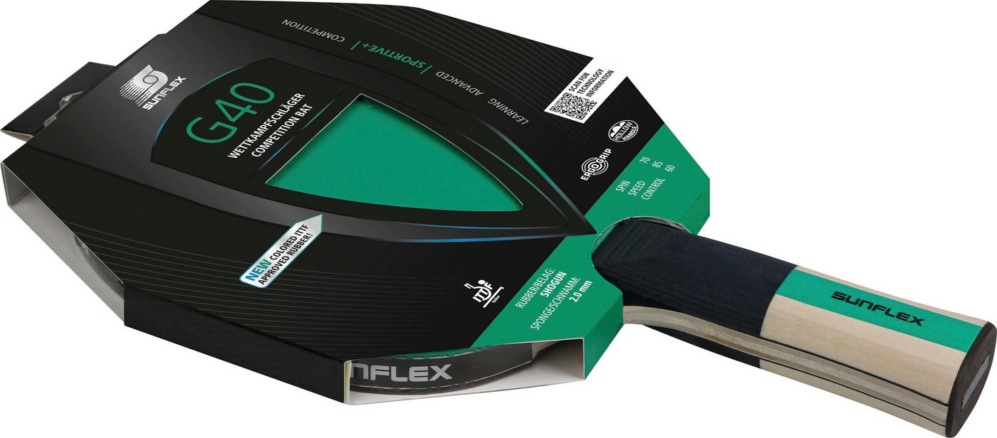 Sunflex Tischtennisschläger Color Comp G40, Für Vereinsspieler, Bat von Sunflex