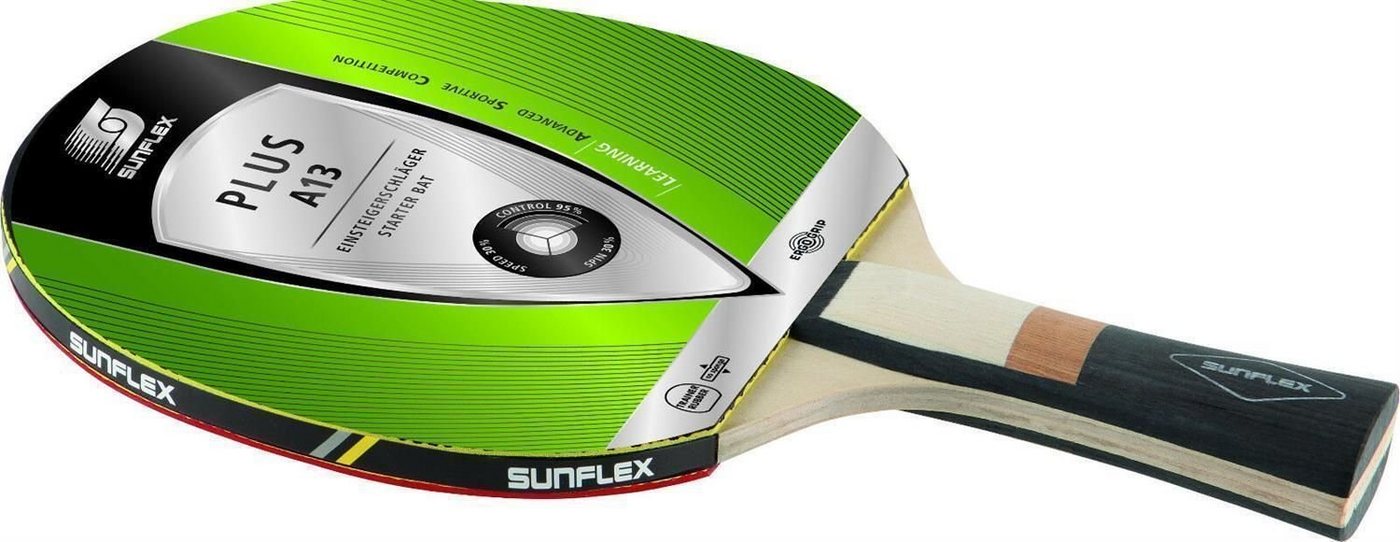 Sunflex Tischtennisschläger Plus A13, Tischtennis Schläger Racket Table Tennis Bat von Sunflex
