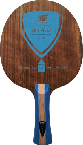 Sunflex Zen All+ Tischtennis-Holz | professionelles Allround Holz | 5 Furniere | sehr Gute Tempowerte und Ballrückmeldung | gerader Griff von Sunflex