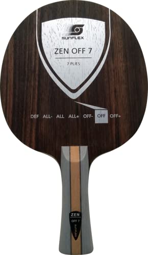 Sunflex Zen Off 7 Tischtennis-Holz | professionelles Offensiv Holz | 7 Furniere | dynamisch und enorme Durchschlagskraft | anatomischer Griff von Sunflex