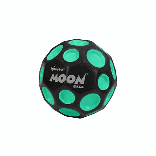 Sunflex x Waboba Moon Ball Grün | Springball | Springender Gummiball | Ballkrater Erzeugen knallendes Geräusch | Leicht Greifbar | Flummies für Kinder | Bouncing Ball von Sunflex